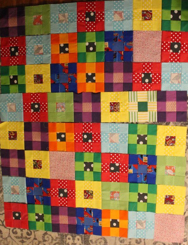 2019 06 06 Garrett's Quilt top in progress.jpg